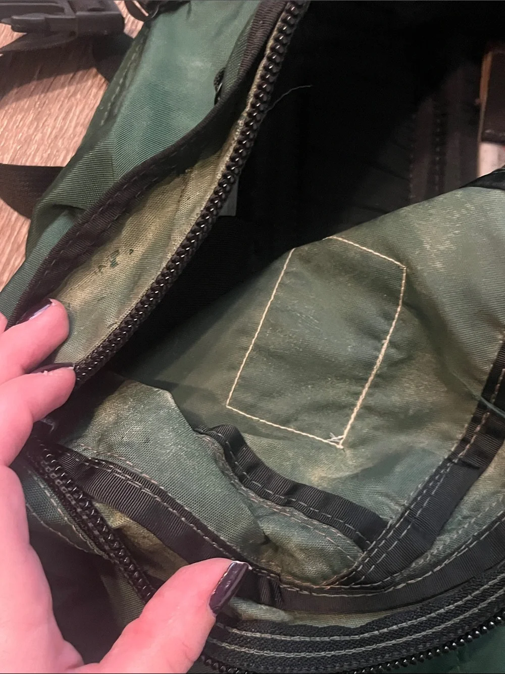 Vintage Gregory Green and Black Outdoor Backpack with Secure Buckles
